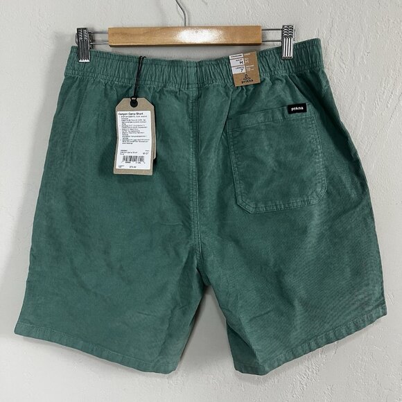 PrAna Canyon Camp Short Cove Green Mens Medium 7” Corduroy Standard Elastic NWT - Picture 3 of 11